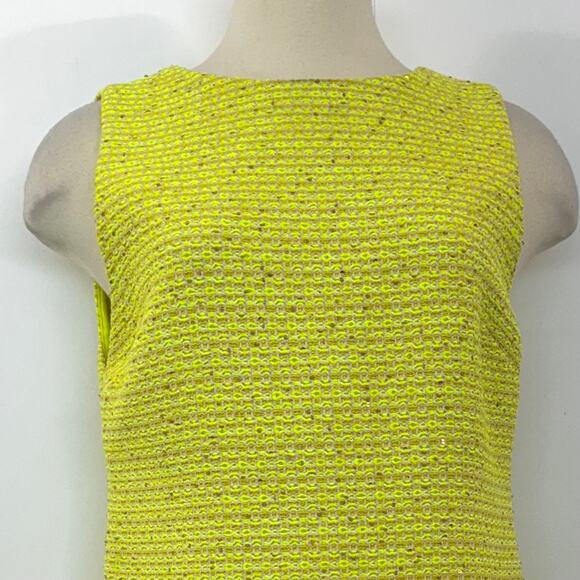 Alice + Olivia Clyde Sequin-Embellished Mini Dress Boucle-Tweed Neon 8 - Picture 3 of 10